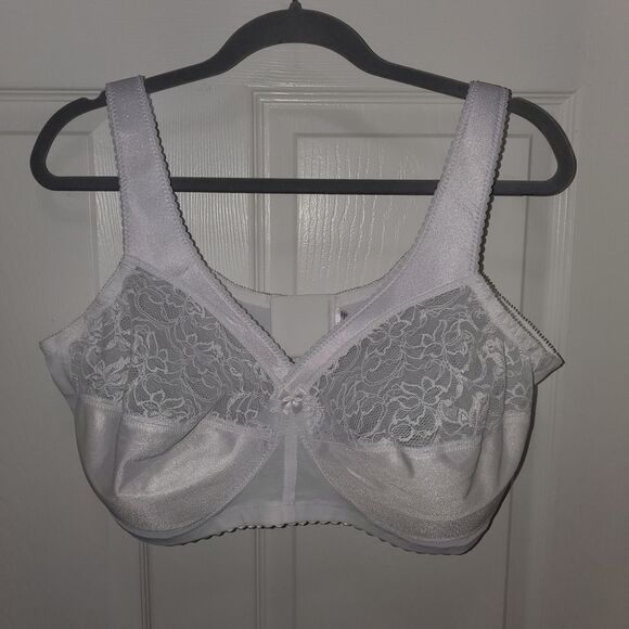 GLAMORISE Elegant White Lace Bra - Picture 1 of 6